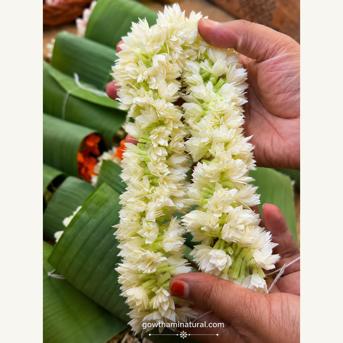 Realistic Malli Poo Artificial Flower Garland by Gowthami Natural