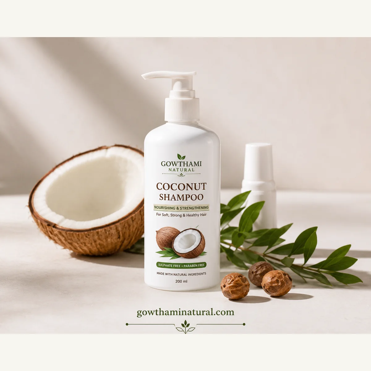 Coconut Shampoo 200 ml by Gowthami Natural