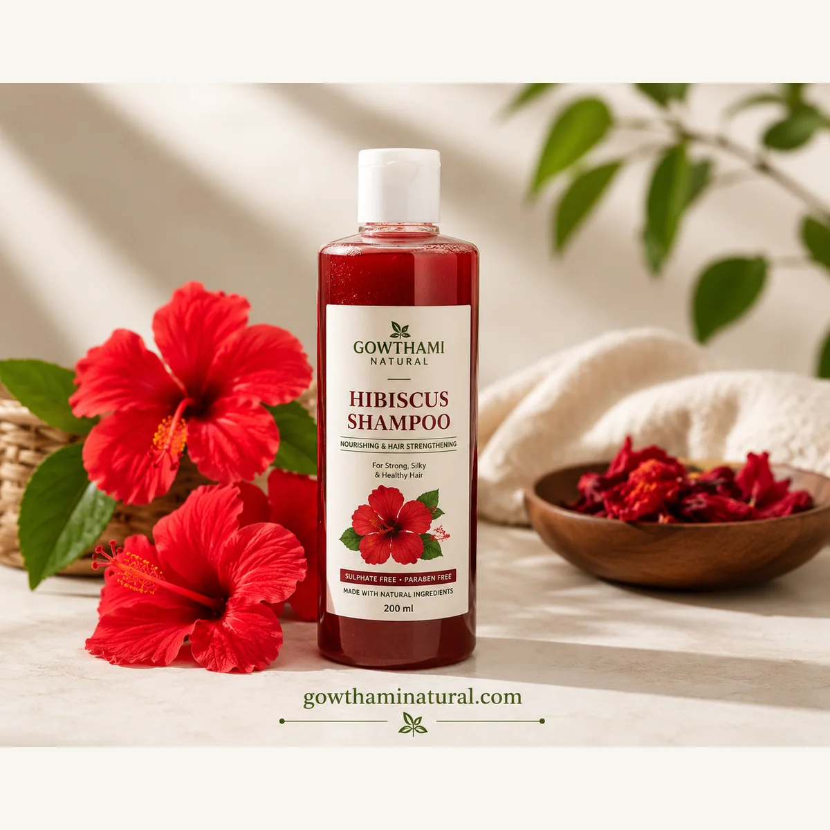 Hibiscus Shampoo 200 ml by Gowthami Natural